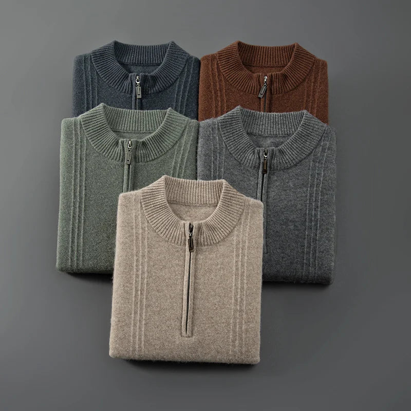 100% Cashmere Half Zip