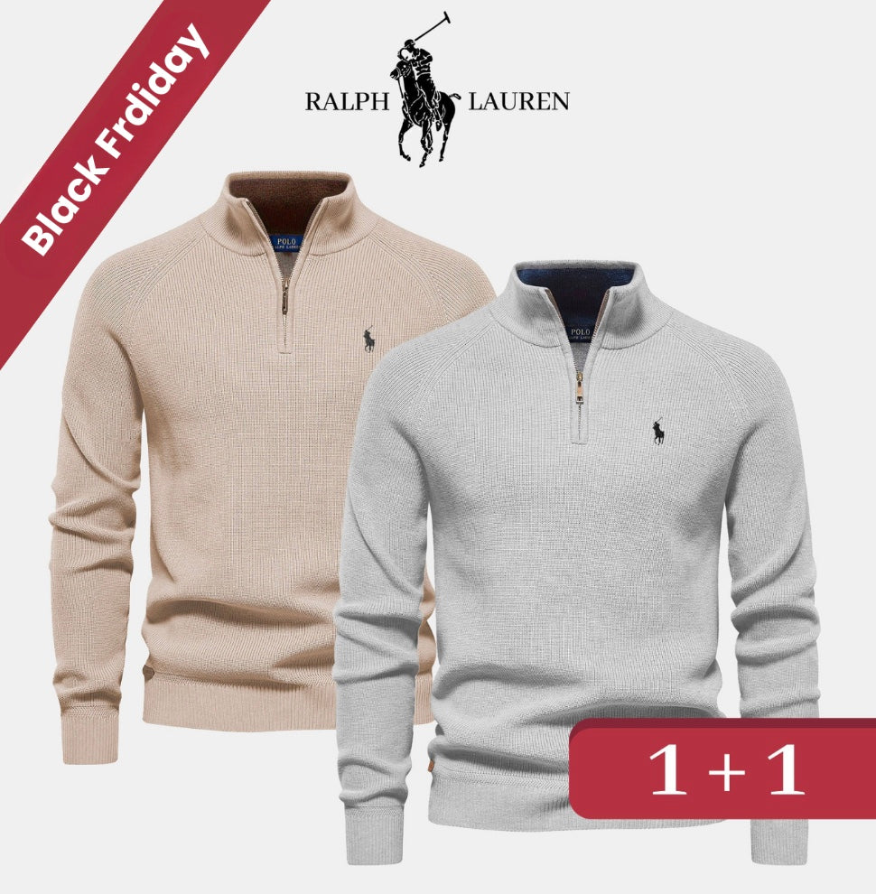 Premium jumper with zip and collar | R&L 1+1