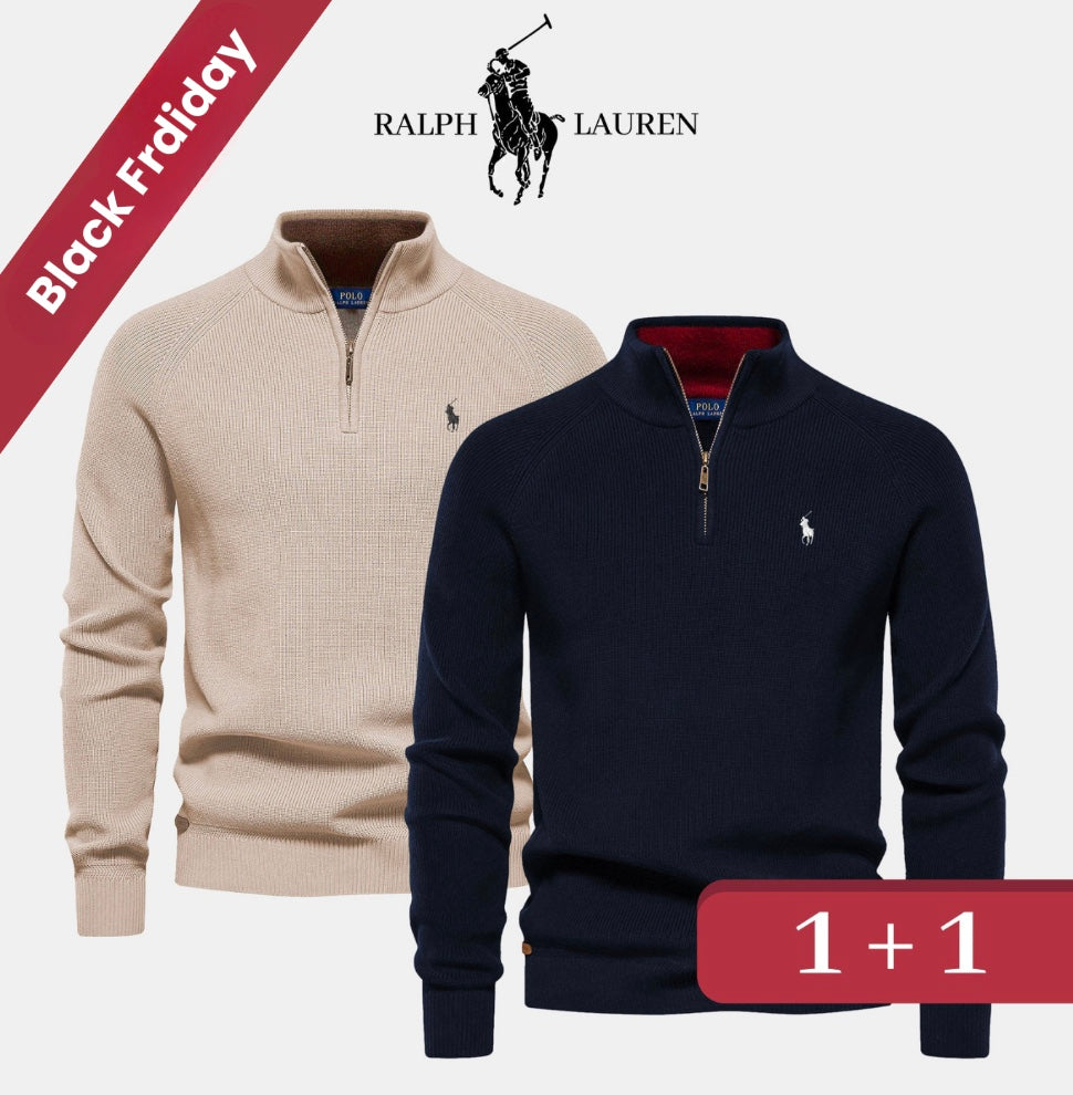 Premium jumper with zip and collar | R&L 1+1